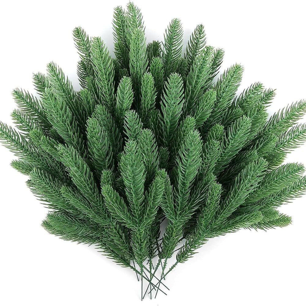 30PCS Christmas Norfolk Pine Branches,11inch Artificial Norfolk Pine Stems,Faux Greenery Stem Fak... | Amazon (CA)