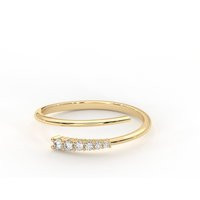 Gold Spiral Open Ring, Middle Finger 10K 14K 18K Cuff Simulant Diamond Wrap Knuckle Band, Multi Layer Ring Women | Etsy (US)