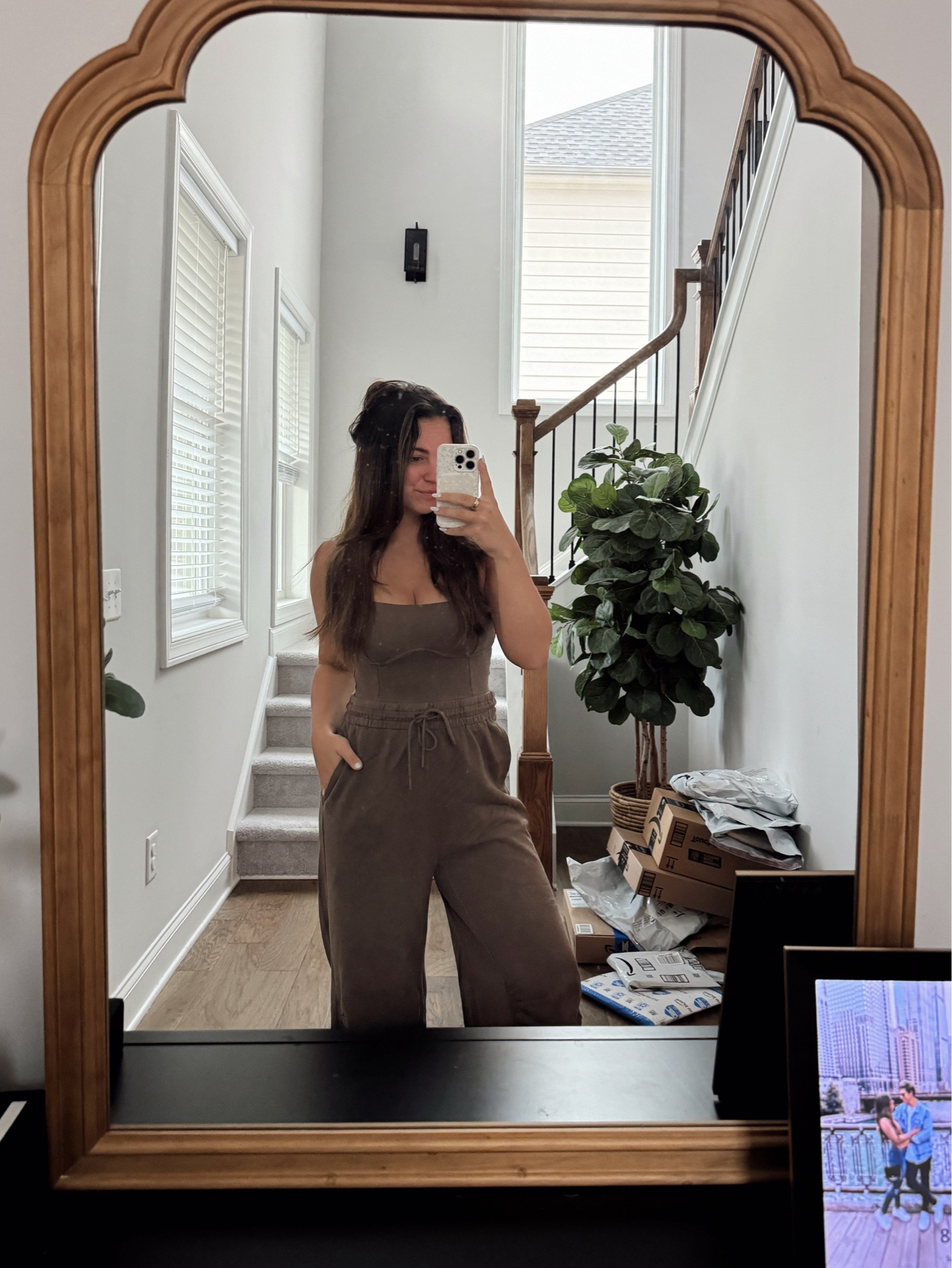 Free People jumpsuit! Wearing a size small!