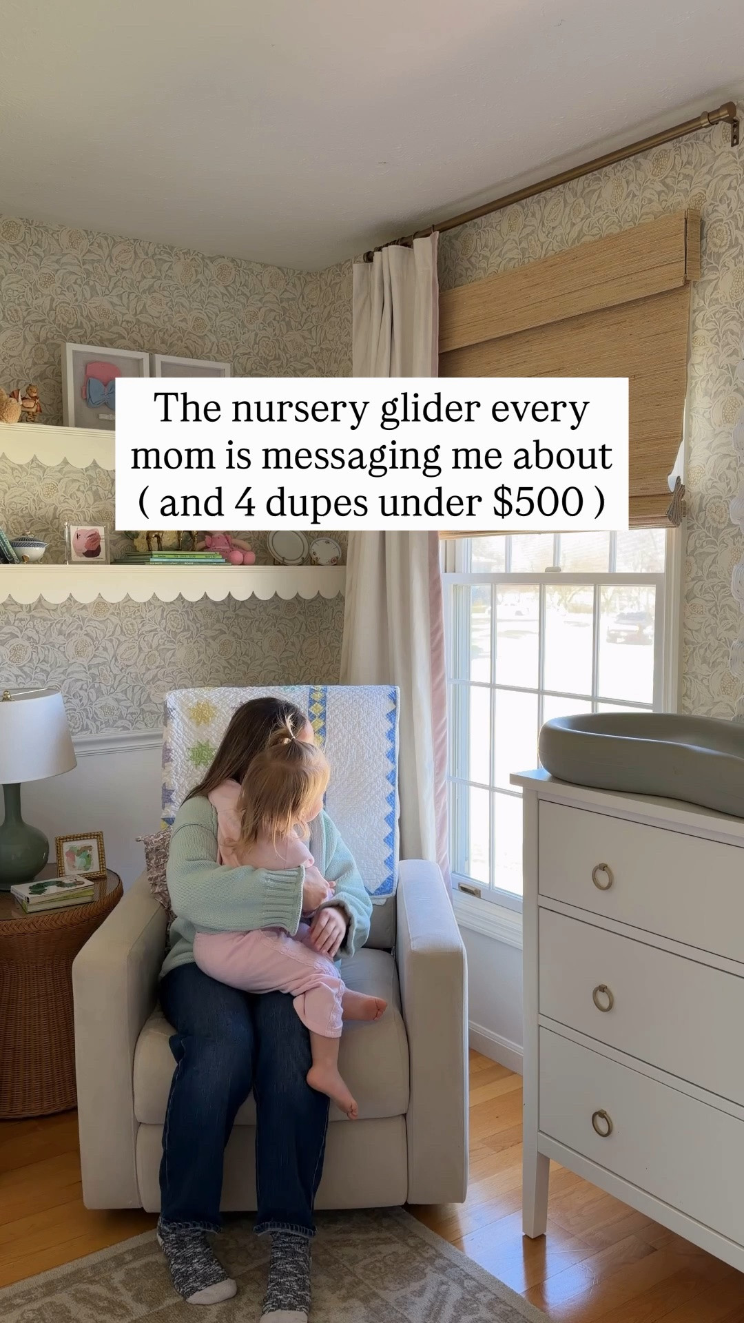 This nursery glider is easily one of the most asked-about pieces in our home and for good reason. It’s comfortable, timeless, and actually looks beautiful in a room, so I rounded up the exact chair plus affordable nursery glider dupes under $500 that give the same cozy, high-end look.






nursery glider, nursery chair, affordable nursery glider, nursery glider under $500, swivel nursery chair, recliner for nursery, comfortable nursery chair, neutral nursery decor, baby nursery essentials, nursery room inspiration, designer nursery for less, nursery furniture ideas, nursery chair dupes, motherhood essentials

#LTKHome #LTKBump #LTKBaby