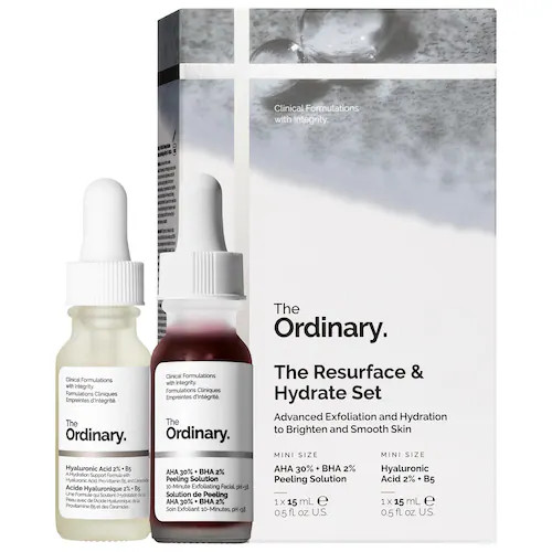 The Resurface & Hydrate Set with Hyaluronic Acid + AHA | Sephora (US)