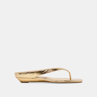 Gizel Sandals in Gold Crinkle Patent Size 12 By Dolce Vita | DolceVita.com