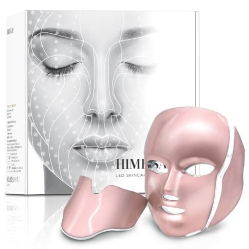 HIME SAMA Led Face Mask, 7 Colors Light Mask for Face, Blue & Red Light Face Mask Anti-aging, Korean Professional Technology Led Light Mask for Face and Neck A-023 | Amazon (US)
