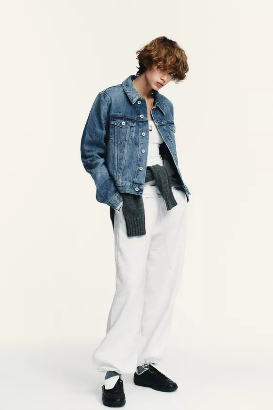 BASIC STRAIGHT FLEECE TROUSERS WITH ADJUSTABLE HEM | Zara UK