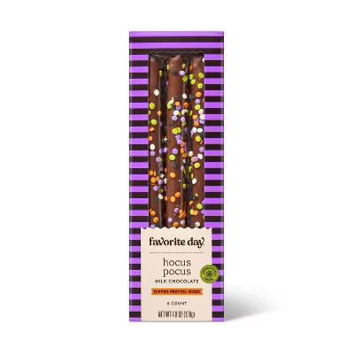Halloween Hocus Pocus Milk Chocolate Dipped Pretzel Rods - 4.8oz - Favorite Day™ | Target