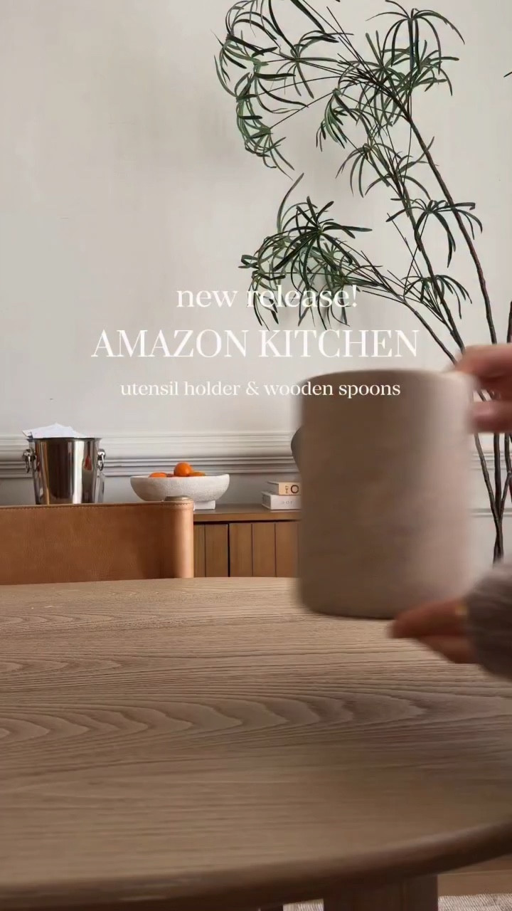 Type “SAVE” to snag this new release travertine utensil holder from Amazon!!!😍😍 Had to share before it sells out!  The most perfect tone and holds alll of those cooking spoons easily!!! So much space the perfect kitchen upgrade!!!💃🏻🩷