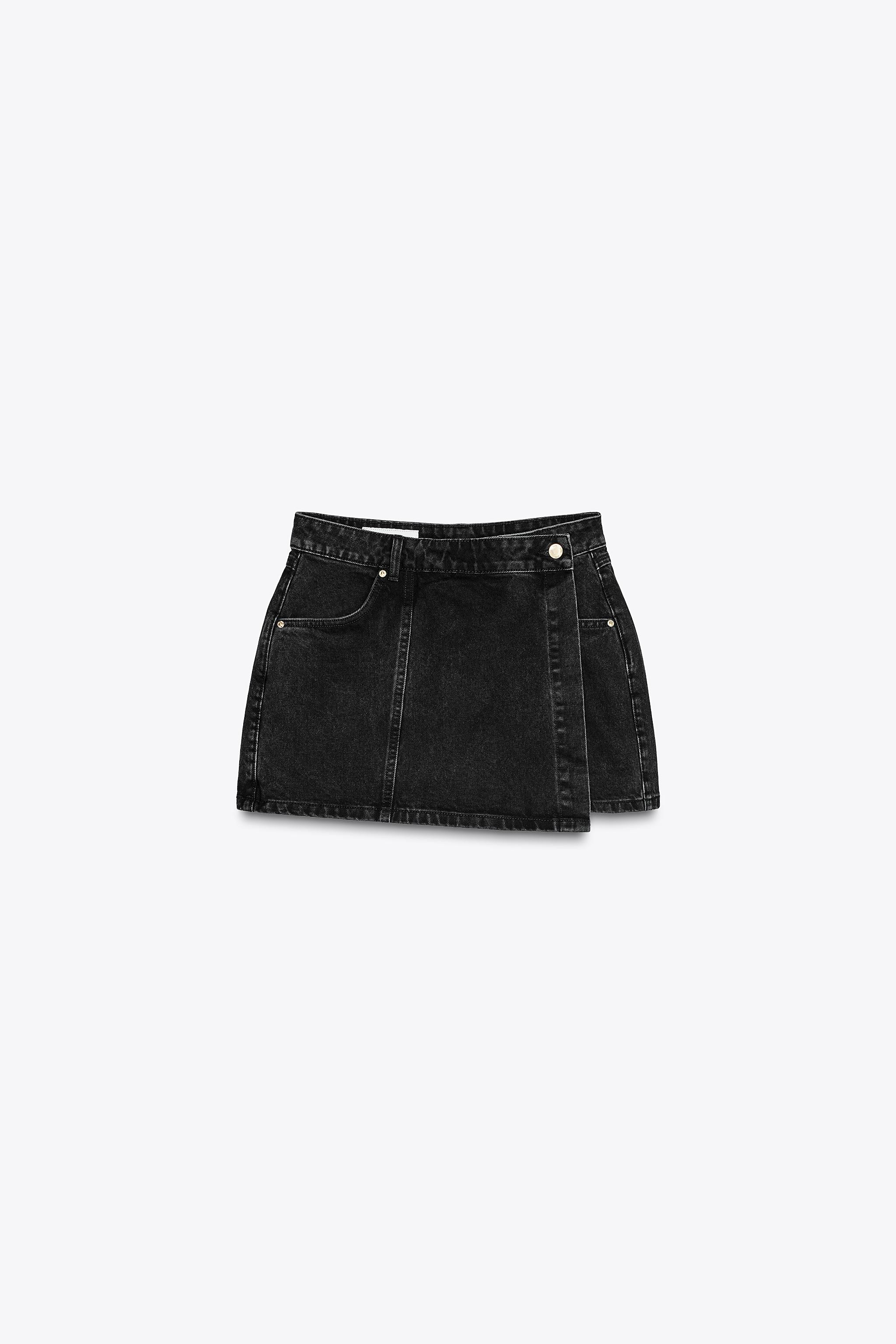 Z1975 WRAP DENIM SKORT | Zara UK