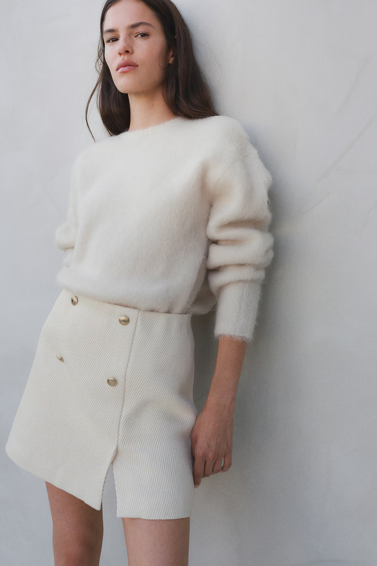 Button-Front Mini Skirt | H&M (US + CA)