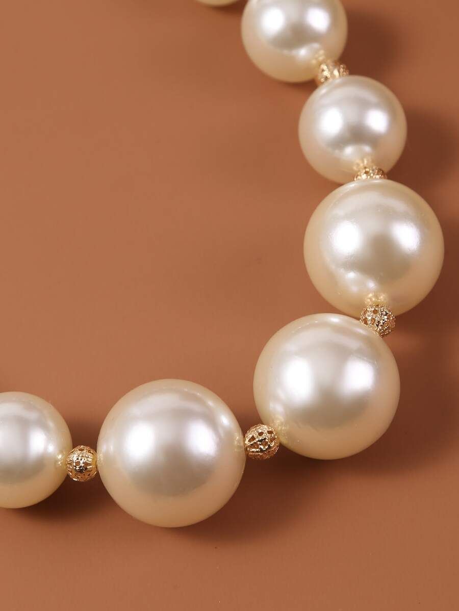 Faux Pearl Beaded Necklace | SHEIN