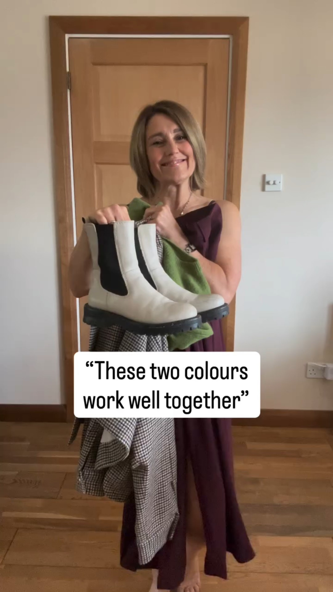 Combine 2 colours that work well together

These autumnal tones combine beautifully, you’ll always know if colours don’t work as they really shout at each other.

I added in a checked jacket to add more interest.

Would you wear these 2 colours together? 👇