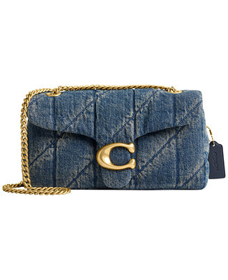 Quilted Tabby Medium Denim Shoulder Bag 26 | Macy's