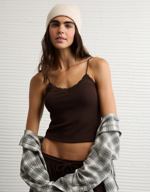 AE Lace Trim Lounge Set | American Eagle Outfitters (US & CA)