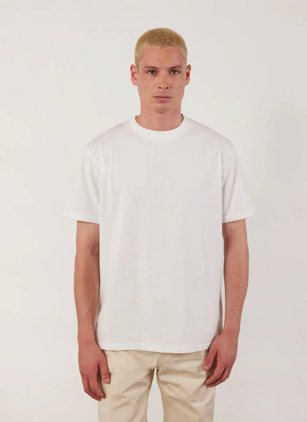 Auxiliary T Shirt 01 | Organic Cotton | White | Percival Menswear
