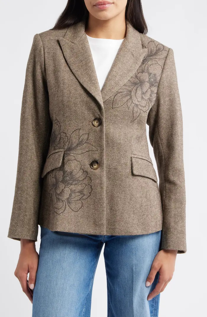 Wit & Wisdom Floral Herringbone Blazer | Nordstromrack | Nordstrom Rack