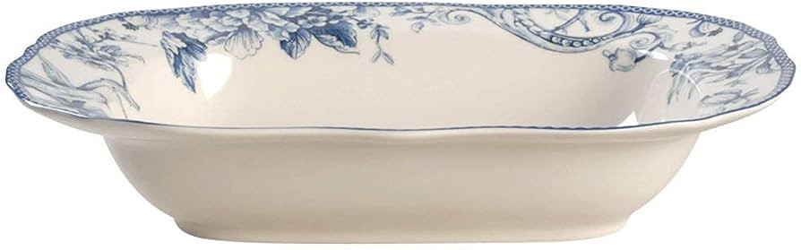 222 Fifth Adelaide Blue Oval Serving Bowl 11 1/8" | Amazon (US)