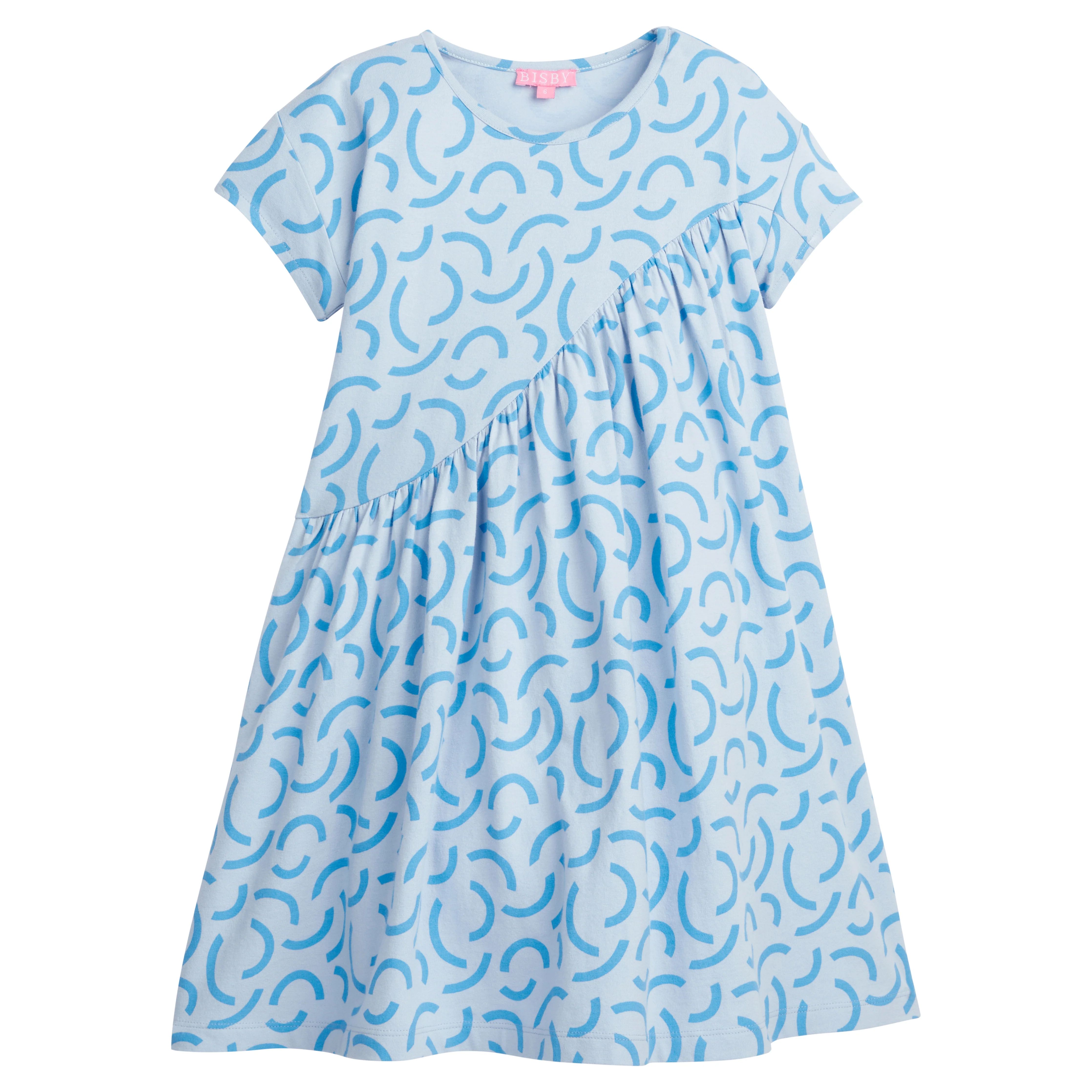 Swoop Dress - Blue Ripple | BISBY Kids
