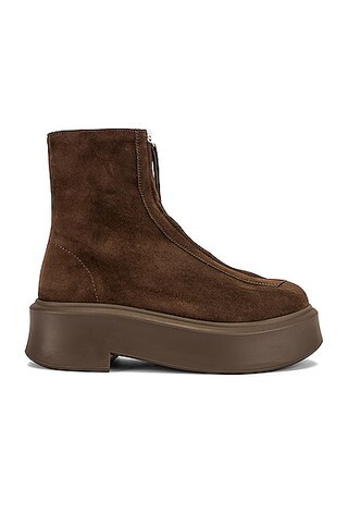 The Row Zipped Boots in Brown | FWRD 