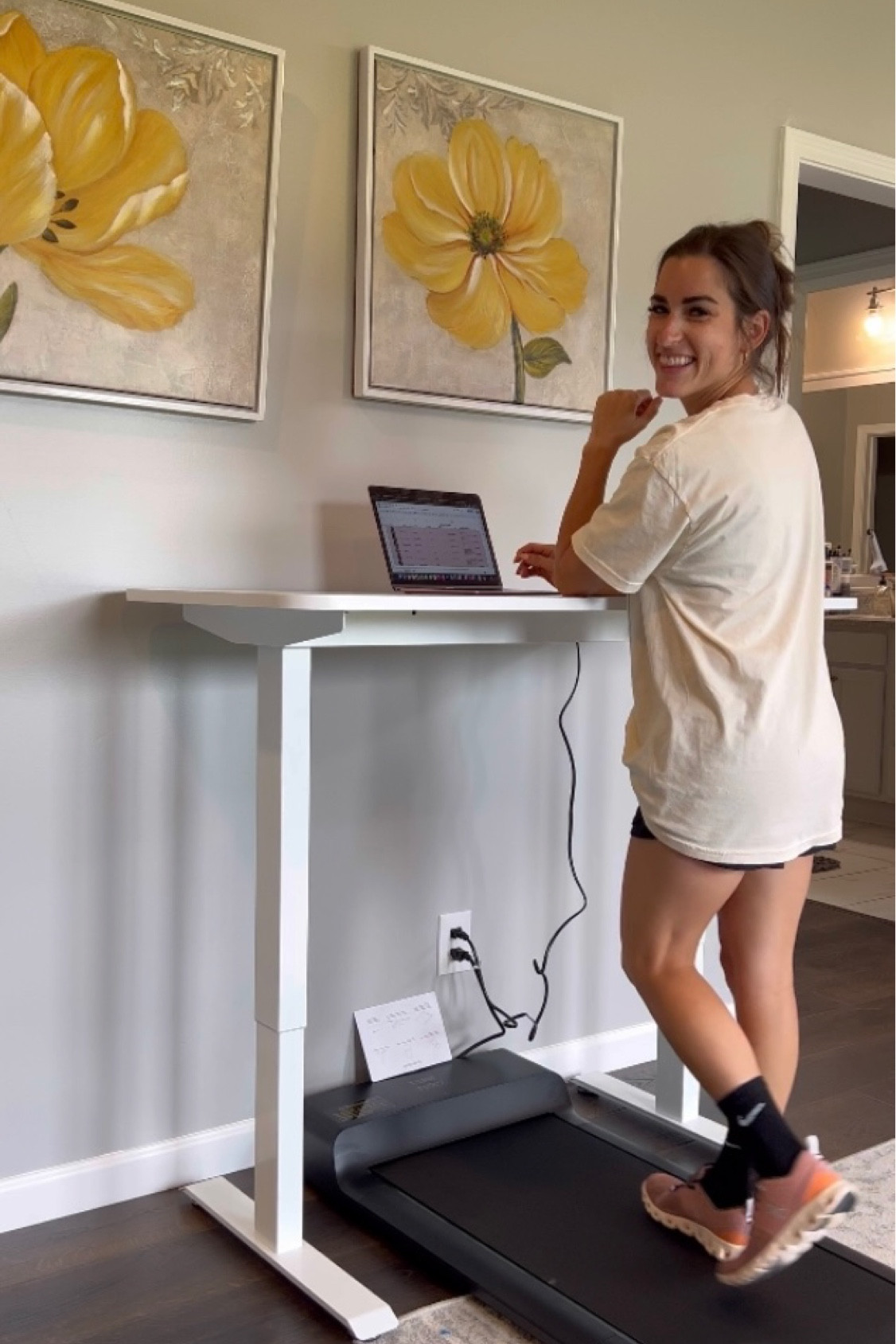 work from home dream!!! I love having my walking pad & stand up desk so I have the option to be up & active vs having to be sitting and sedentary for computer work. 

walking pad has lots of optionss demoing on what you need per your lifestyle but I’m soooooo glad I finally got one of these in my house. 

I just know I’ll get so much use in the fall & winter when it’s too icky to be outside too!! 
@walkingpad #walkingpad

#LTKFitness #LTKhome