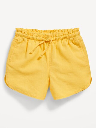 Dolphin-Hem Linen-Blend Shorts for Toddler Girls | Old Navy (US)