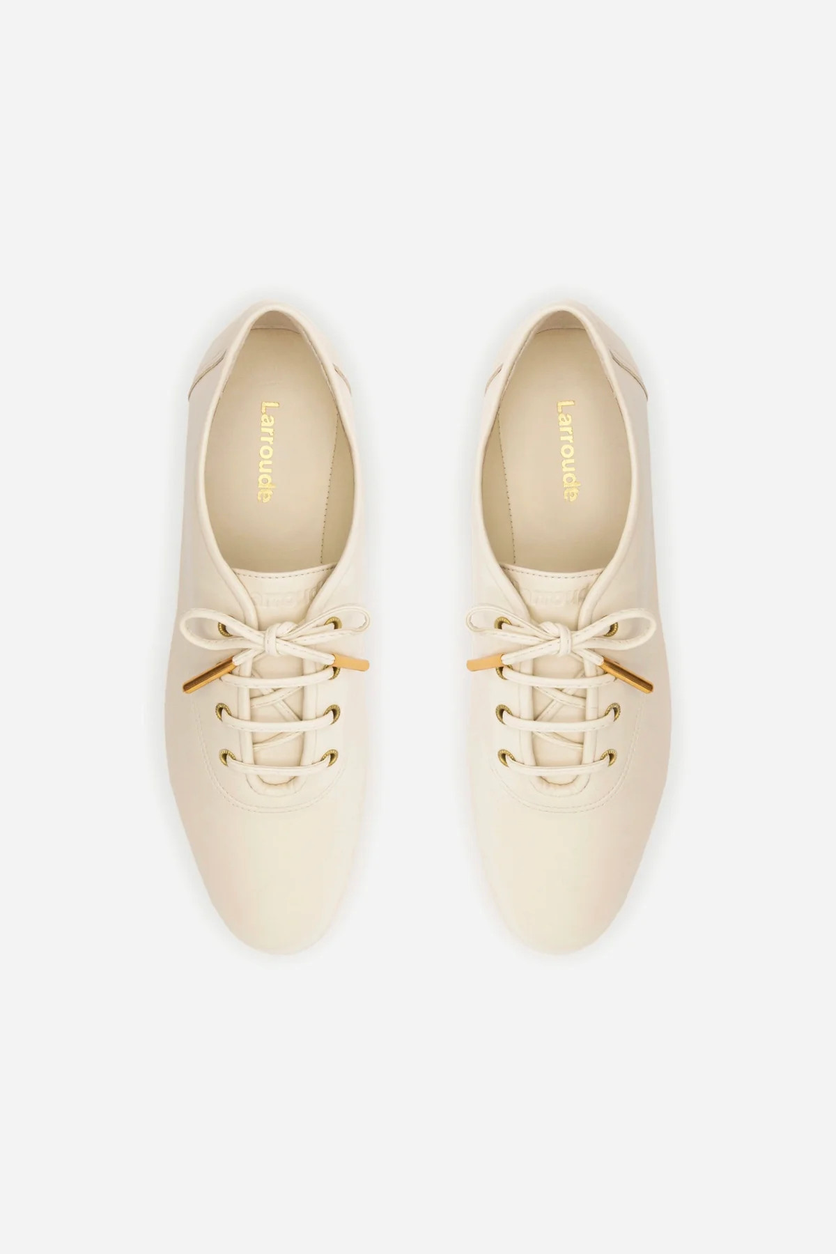 Liza Sneaker In Ivory Leather | Larroude