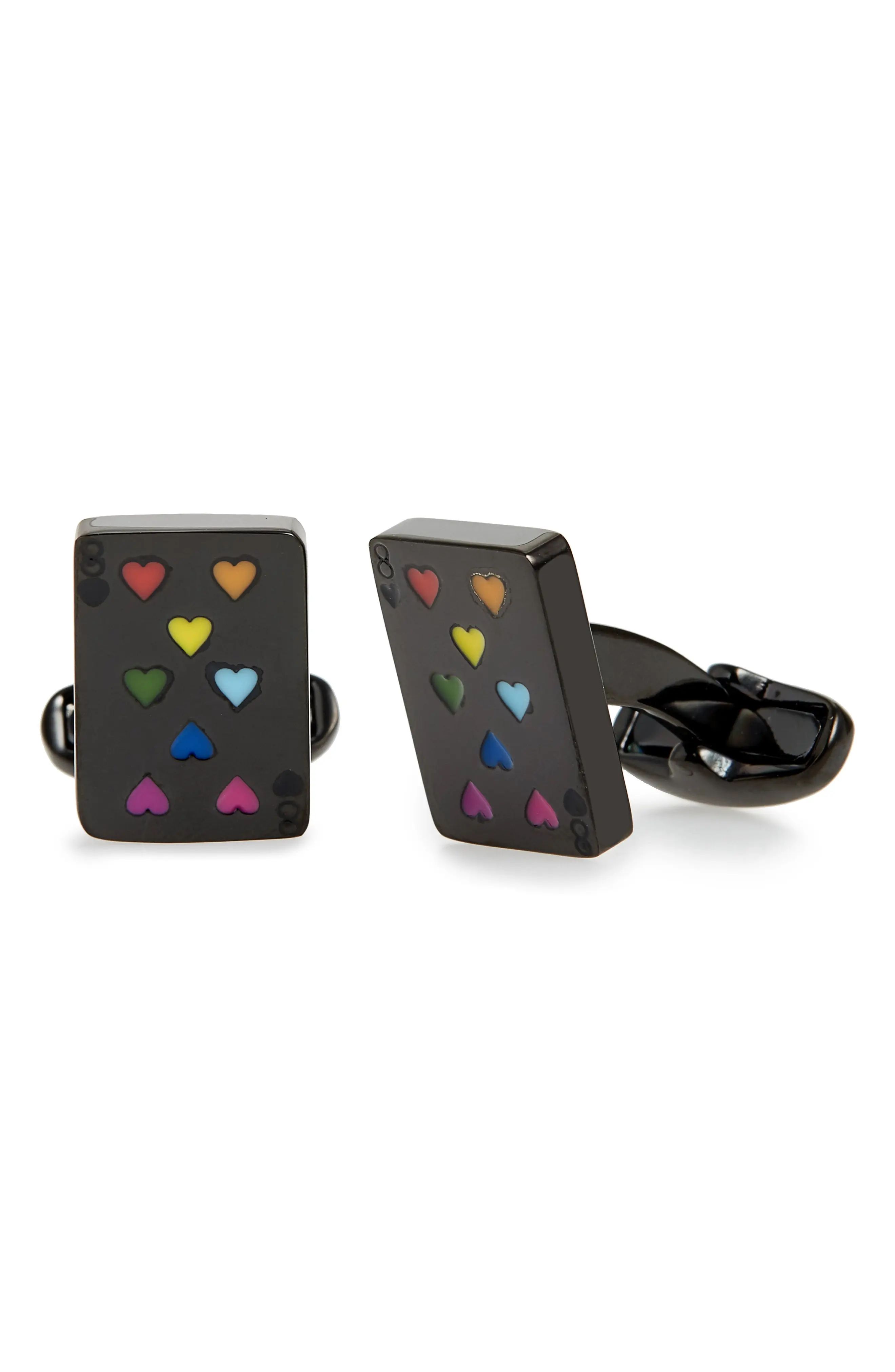 Paul Smith Multicolor Hearts Playing Card Cuff Links | Nordstrom