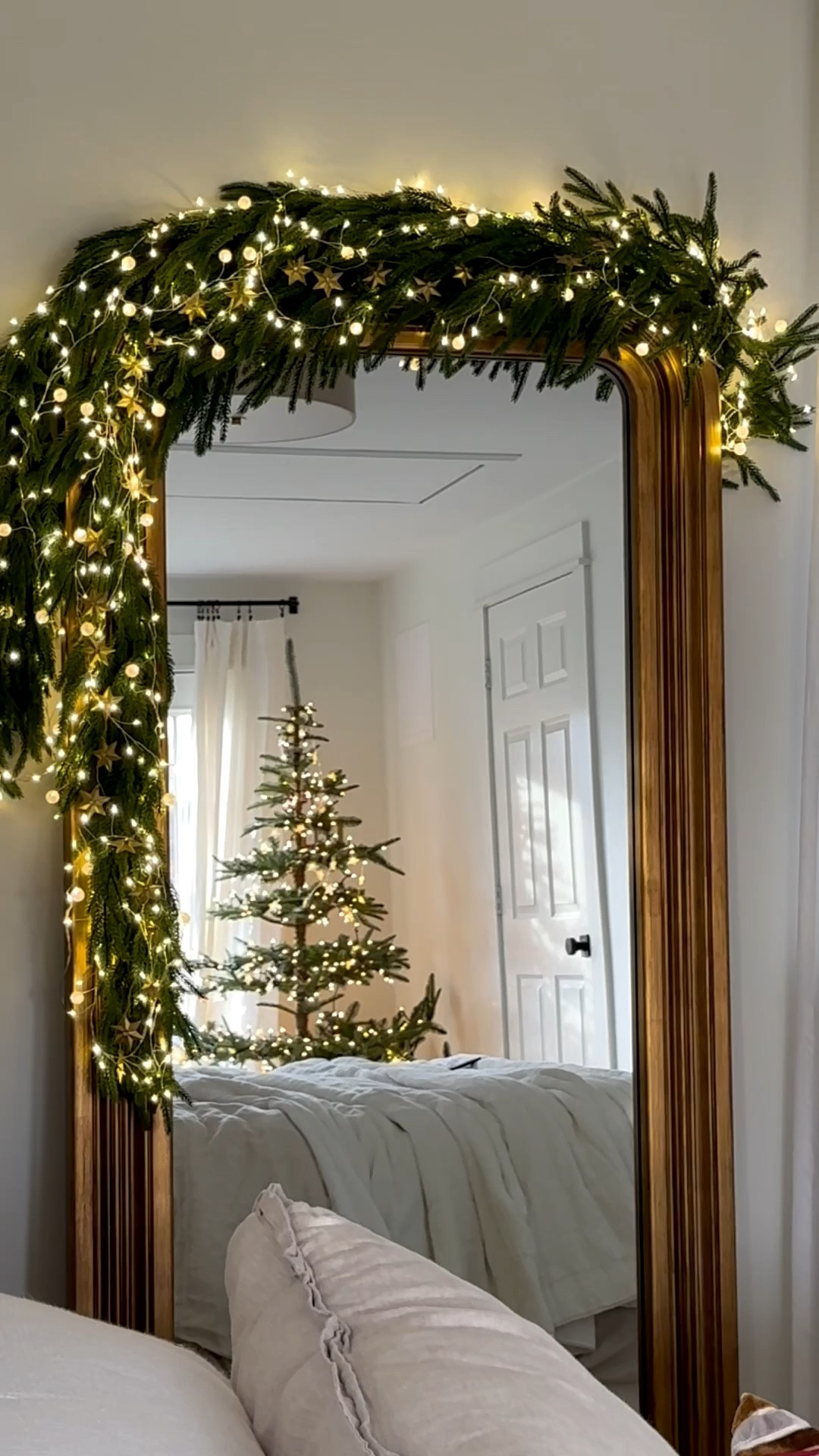 ✨ Cozy Christmas Decor Idea ✨

One of my favorite simple holiday touches is adding greenery garland with twinkle lights over a floor mirror! It instantly makes the space feel warm, cozy, and festive without going overboard. I used a mix of faux greenery, soft, warm white lights, and a gold iron star garland to create that nostalgic Christmas glow 🤍🎄

The twinkle lights are an Amazon dupe I found for the Terrain Stargazer Twinkling Clear Beaded Light Garland and honestly, they look SO similar - this is my best find for a dupe in a while!!! I’ll link both so you can compare! ✨

#LTKSeasonal #LTKHoliday #LTKHome
