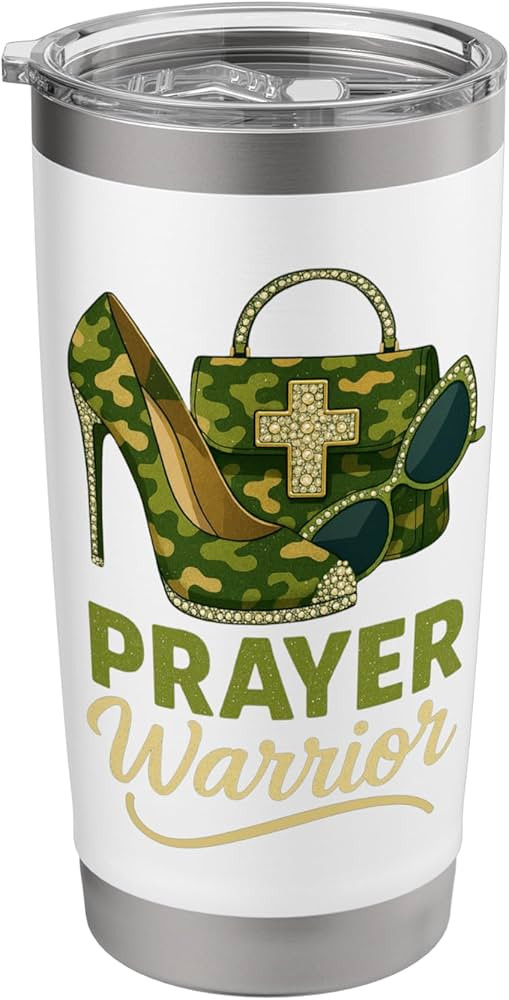 Strong Women Camo Heels Prayer Warrior Faith God Christian Stainless Steel Insulated Tumbler | Amazon (US)