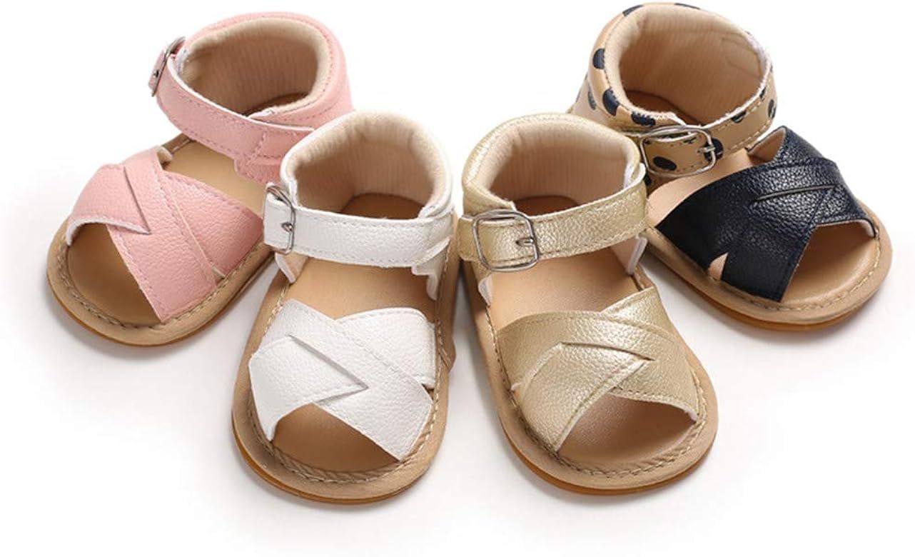 Baby Boys Girls Non-Slip Summer Sandals Rubber Sole Outdoor Breathable Slippers Infant First Walk... | Amazon (US)