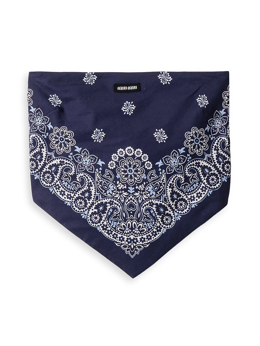Women's Printed Poplin Bandana Top - Blue - Size 4 | Saks Fifth Avenue