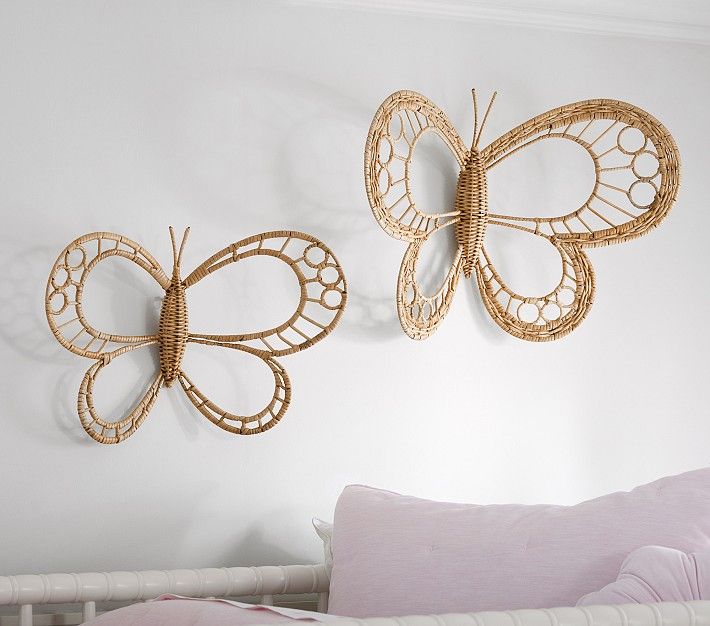 Rattan Butterflies, Set of 2 | Pottery Barn Kids