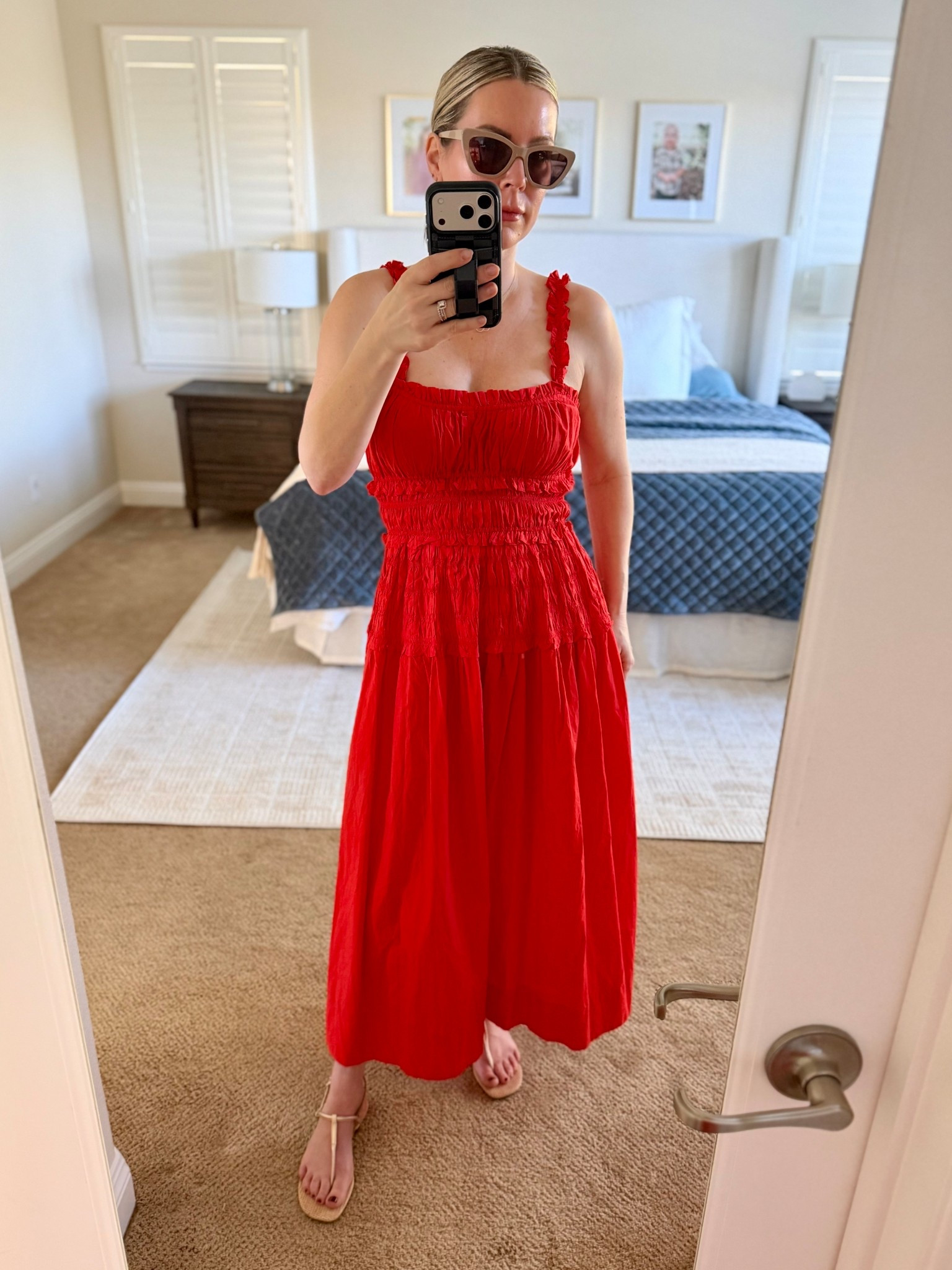 Found the perfect red dress for Hawaii! It’s on sale at Nordstrom. ❤️ This Doen smocked midi is a total workhorse for a tropical getaway. I’ve paired it with simple gold sandals and a dainty necklace for an effortless daytime look, but it pairs just as easily with my woven clutch and cork heels for a sunset dinner. 🥂 I’m in small. TTS. 

#LTKSaleAlert #LTKOver40 #LTKTravel
