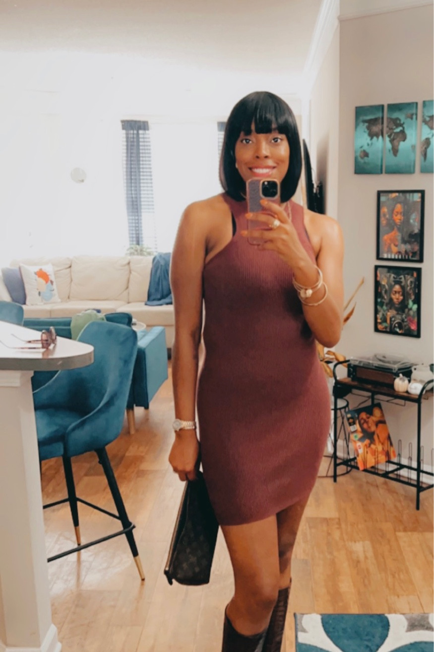 Express yourself in this chic brown ribbed dress from Express. 👗 #FashionFinds #ExpressStyle 

#LTKover40 #LTKsalealert #LTKSeasonal