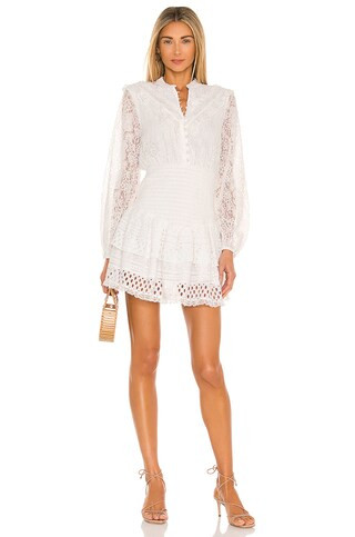 HEMANT AND NANDITA Fiona Mini Dress in White from Revolve.com | Revolve Clothing (Global)