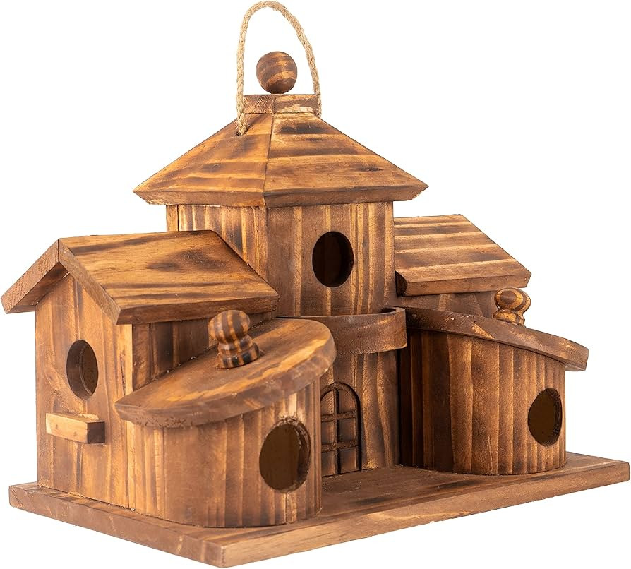 Bird Houses for Outside,Outdoor 5 Hole Bird House Room for 5 Bird Families Bluebird Finch Cardina... | Amazon (US)