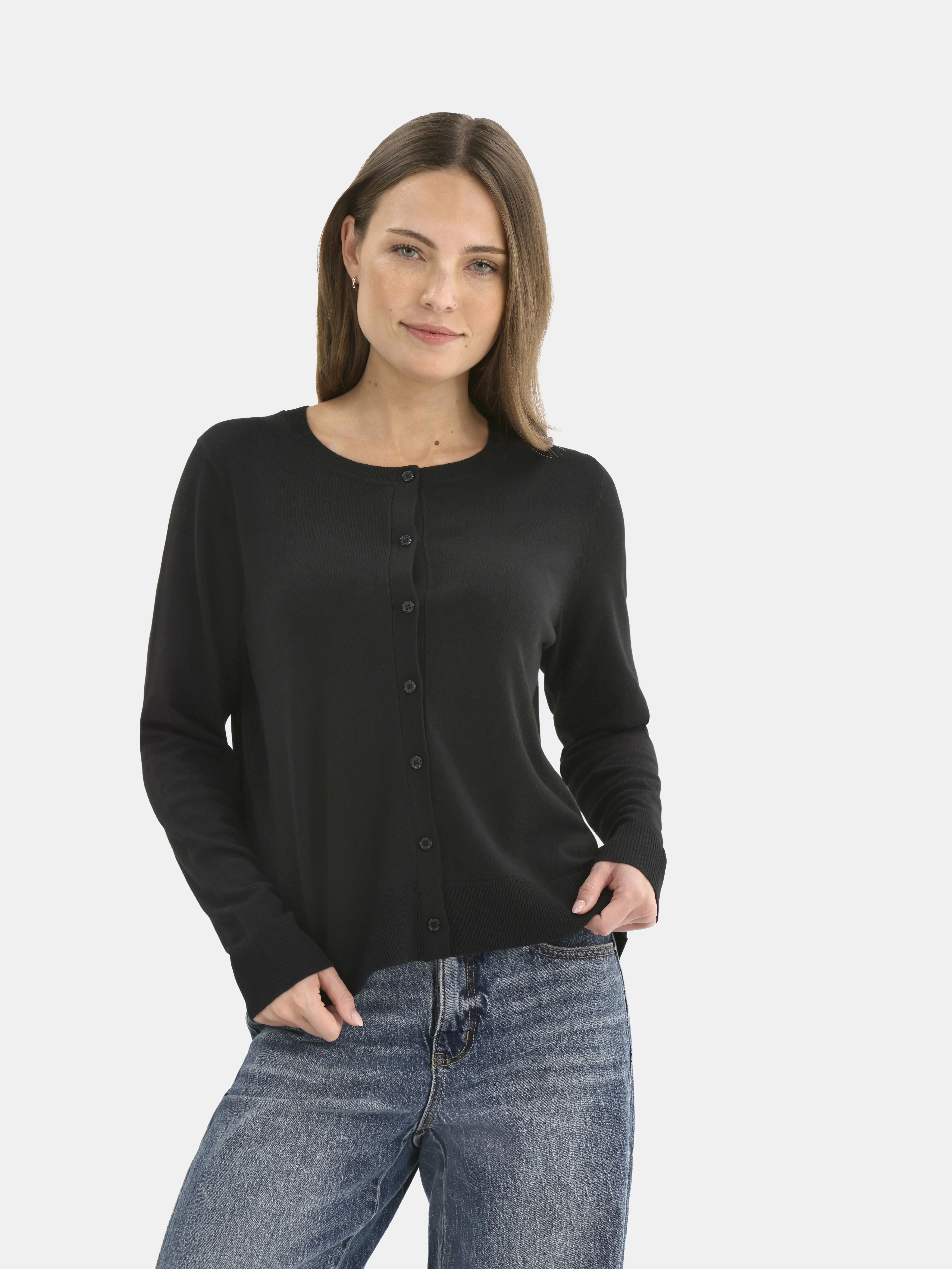 Time and Tru Women’s Fine Gauge Cardigan Sweater, Lightweight, Size XS-XXXL | Walmart (US)