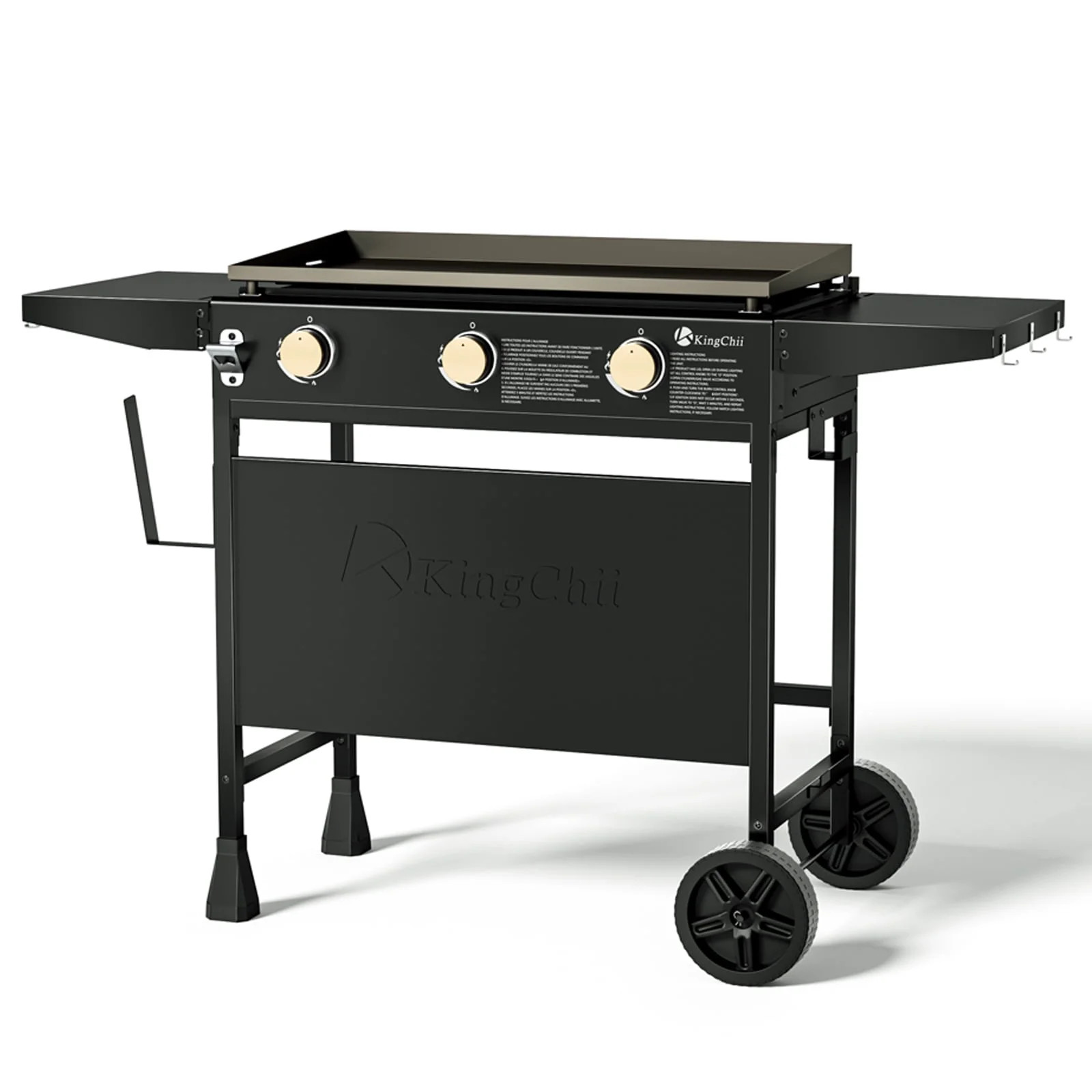 KingChii 3-Burner 28" Propane Griddles Outdoor Flat Top Gas Grill Griddle for Camping, Tailgating... | Walmart (US)