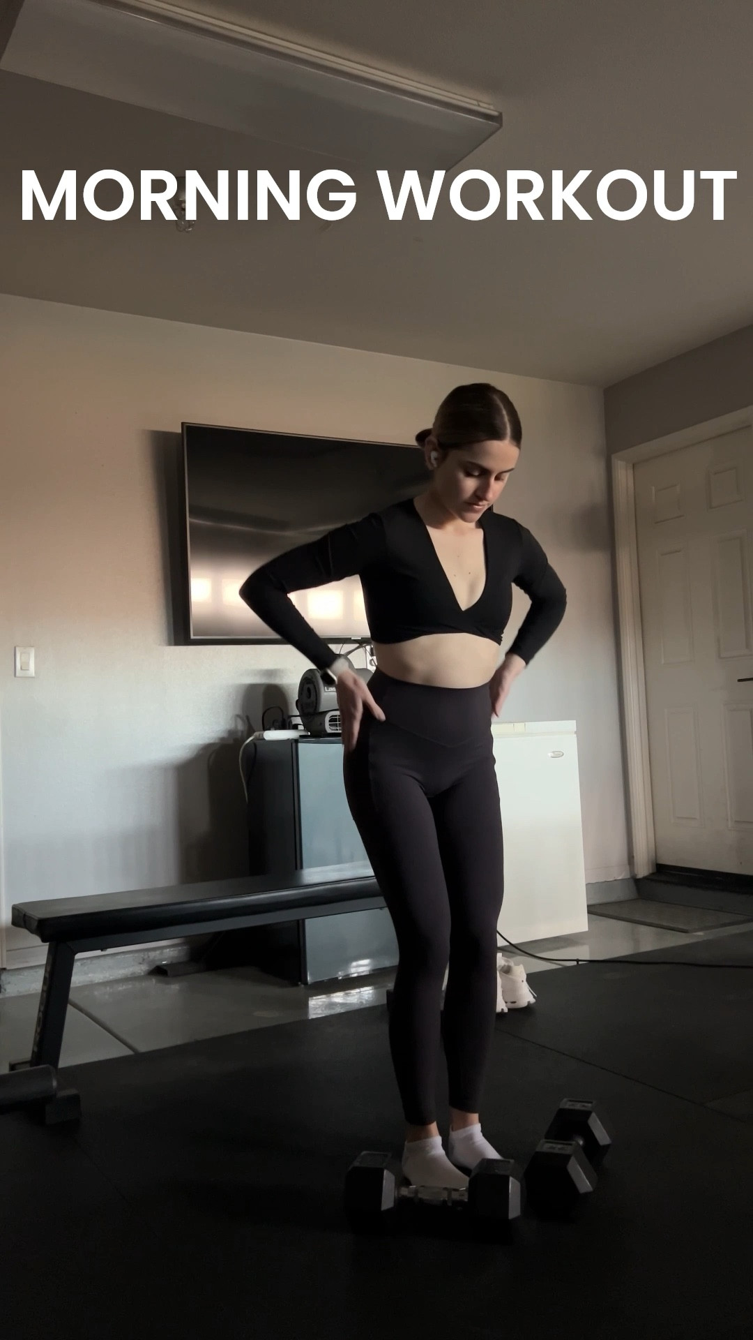 today’s workout outfit! 🖤
long sleeve - size small 
leggings - size small 
shoes - size 7

#LTKootd #LTKActive #LTKfitnessgoals