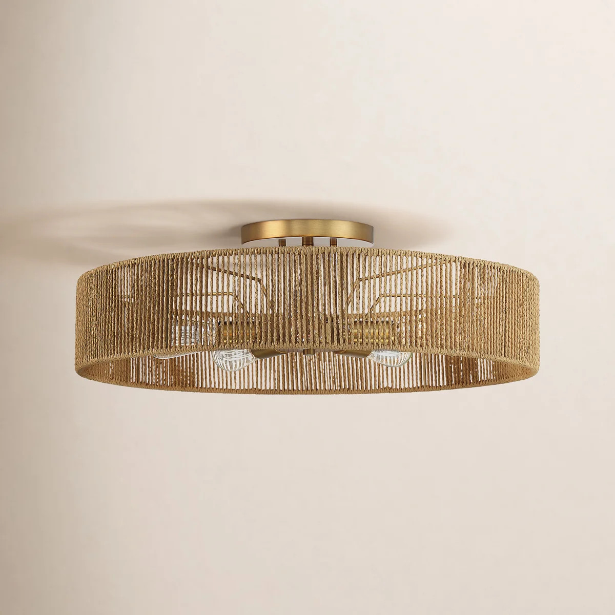 Julep 5-Light Dimmable Steel Semi Flush Mount with Rope Accents | Wayfair North America