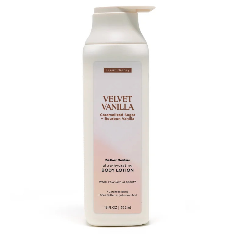 Scent Theory Body Lotion with Shea Butter, All Skin Types, Velvet Vanilla, 18 fl oz | Walmart (US)