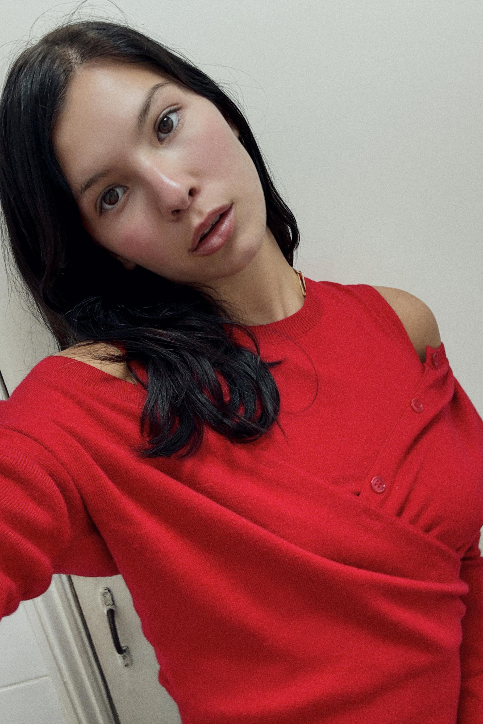 DOUBLE LAYER KNIT CARDIGAN SWEATER | Zara US