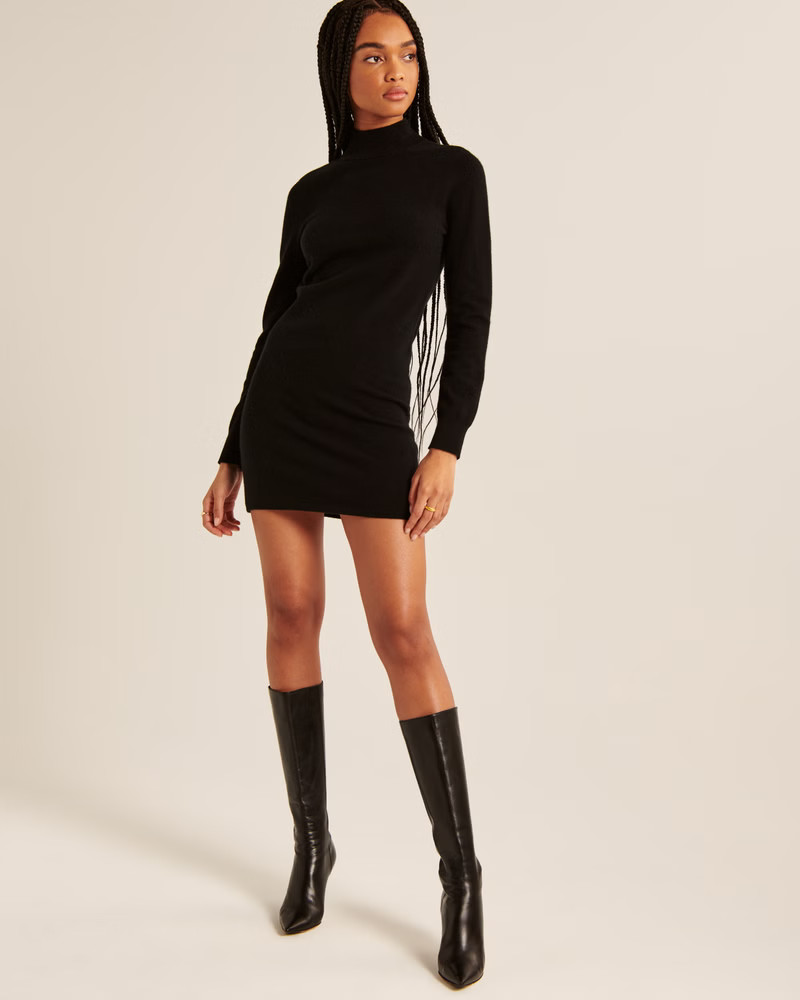 Women's Cashmere-Blend Mockneck Mini Sweater Dress | Women's Dresses & Jumpsuits | Abercrombie.co... | Abercrombie & Fitch (US)
