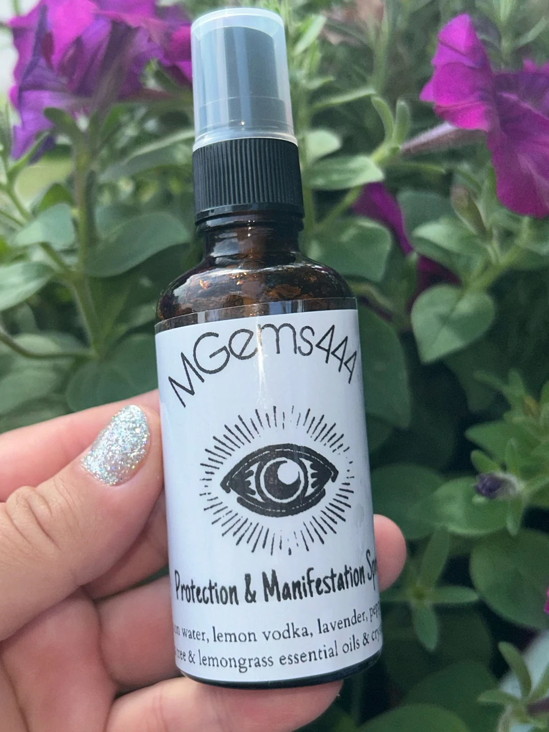 Protection & Manifestation Spray Infused with Moonwater | Essential Oils | Crystal Chips | Lavend... | Etsy (US)