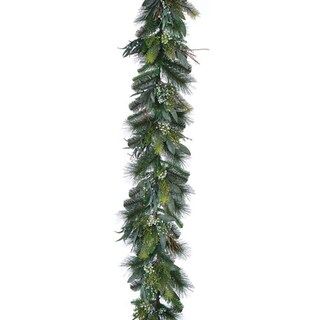 Contemporary Home Living 6' Green and Silver Seeded Eucalyptus and Pine Garland | Michaels Stores