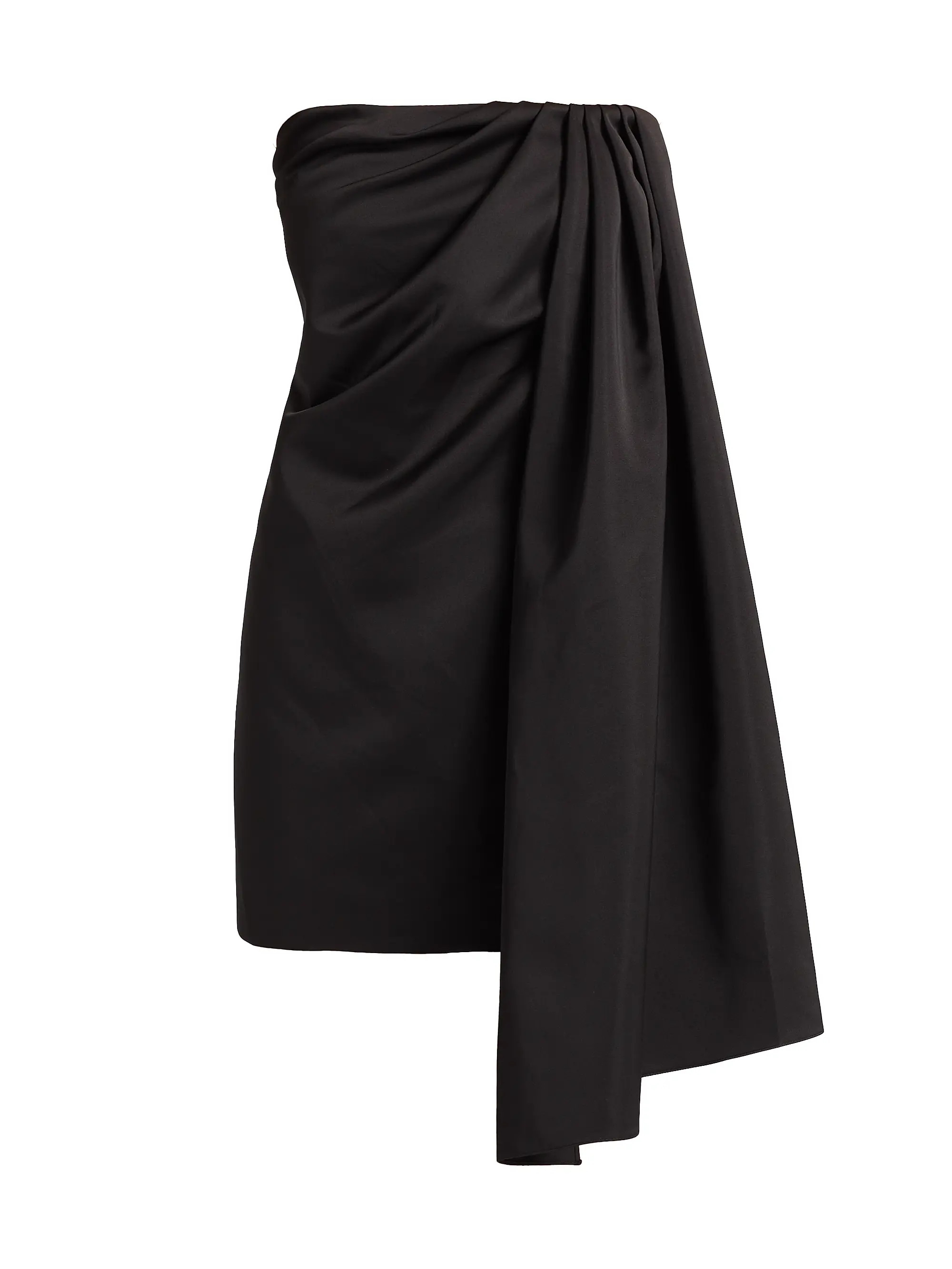 Halston Isla Heavy Satin Drape Minidress | Saks Fifth Avenue | Saks Fifth Avenue