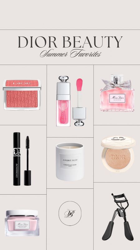 Dior beauty favorites! These summer beauty finds are essential to becoming ‘that girl’ this summer!  💗

Dior beauty, mascara, lash curler, Miss Dior perfume, Dior forever matte foundation, lip oil, rosy glow blush 

#LTKFindsUnder100 #LTKSeasonal #LTKBeauty