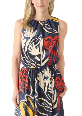 Women's Sleeveless Floral Crew Neck Top | Belk