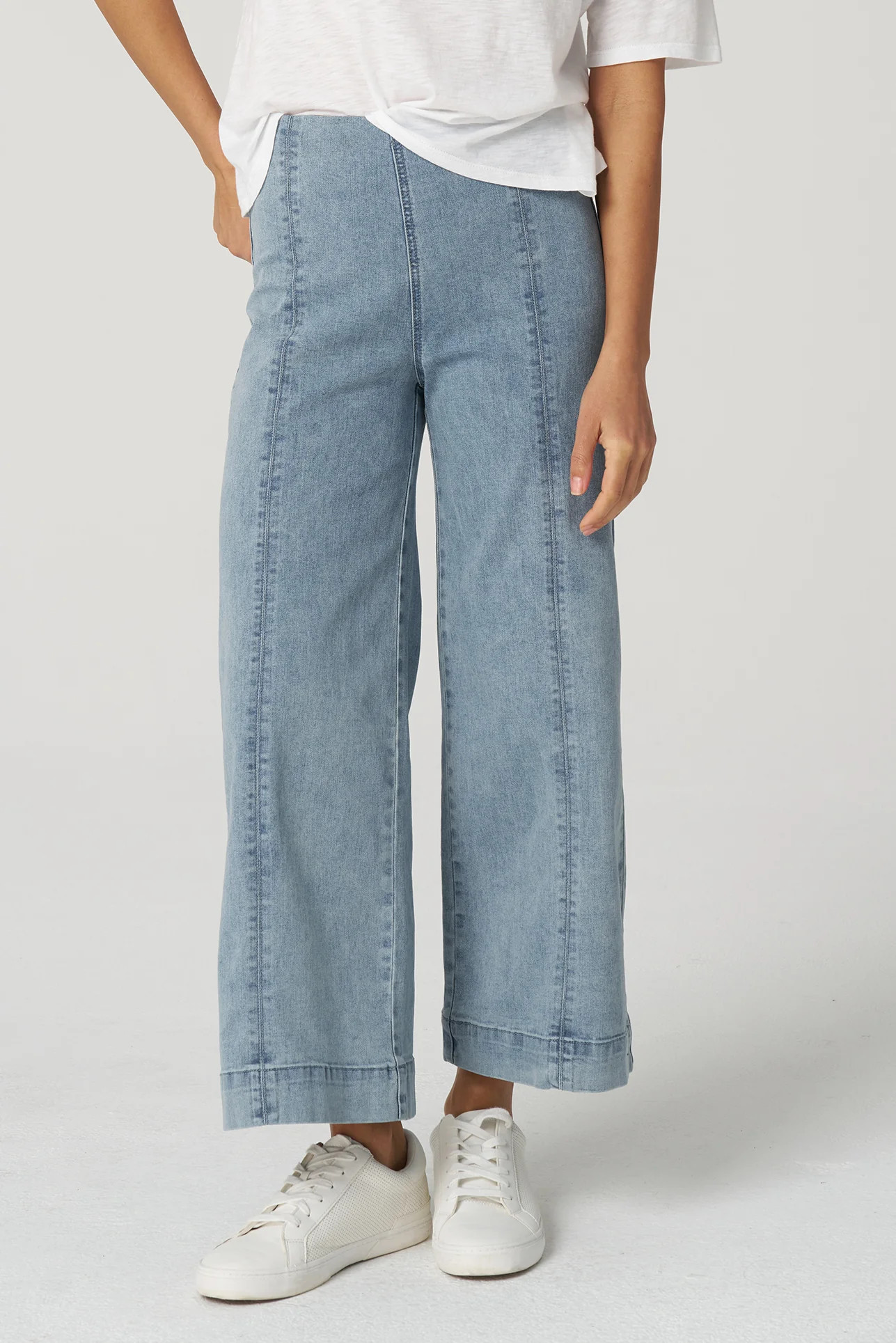 Wide Leg Cropped Jean | Franne Golde