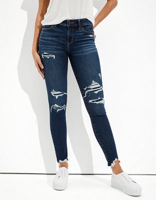 AE Ne(x)t Level Patched Low-Rise Jegging | American Eagle Outfitters (US & CA)