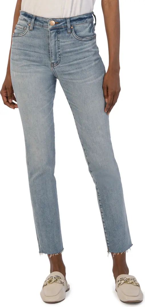 Reese Fab Ab High Waist Ankle Straight Leg Jeans | Nordstrom