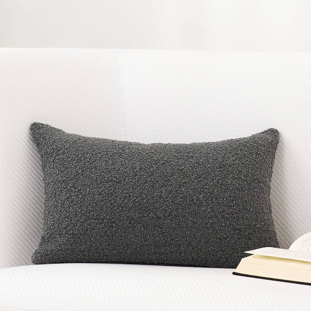 DOMVITUS Boucle Pillow Covers 12x20 Luxury Throw Pillow Covers Decorative Pillows for Bed Sofa Pi... | Amazon (US)